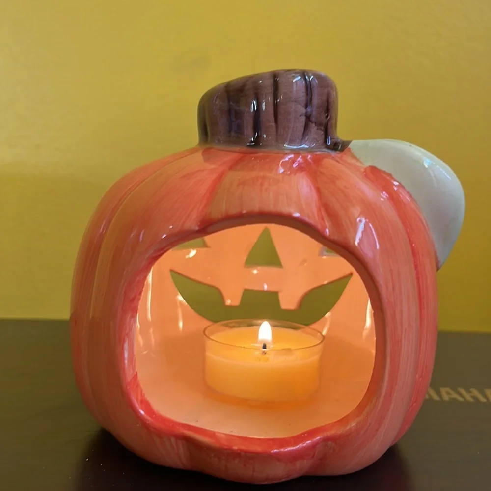 Jack o lantern candle holder - Picture 2 of 5